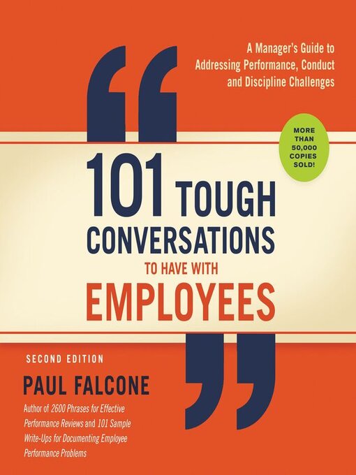 Title details for 101 Tough Conversations to Have with Employees by Paul Falcone - Wait list